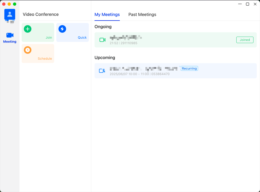 Login and start the meeting on VidyVault