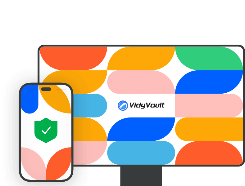 VidyVault security promise banner