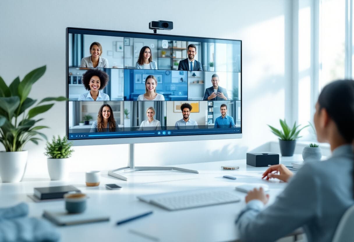 VidyVault's secure video conferencing platform enables HD screen sharing and document collaboration. Private deployment ensures confidential enterprise meetings.